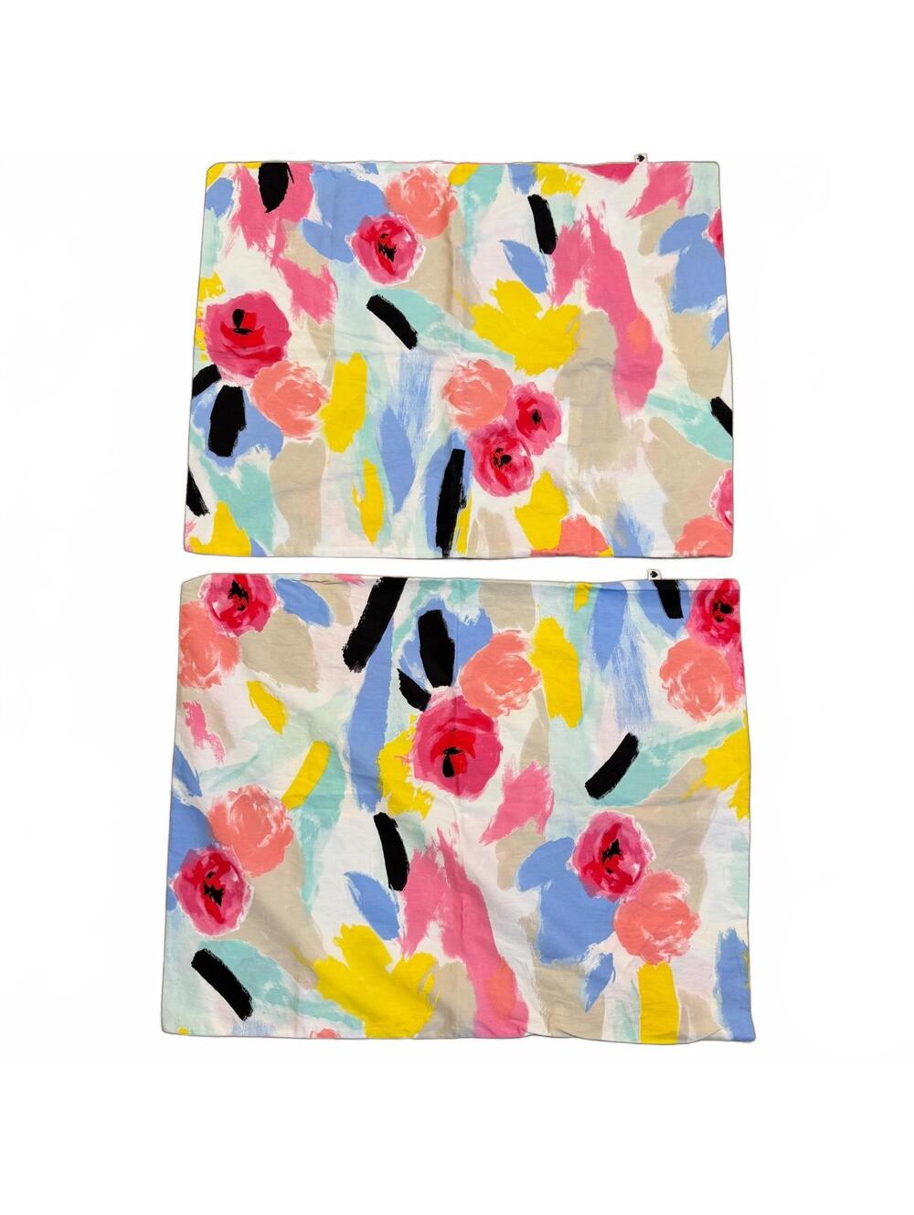Set of (2) Kate Spade New York standard pillowcases painterly watercolor #4638